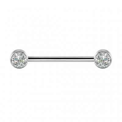 JEWELLED NIPPLE BARBELL TITANIUM