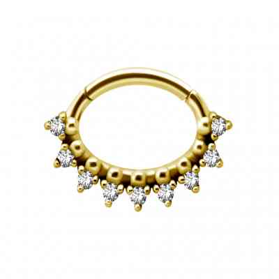 SPIKED GEM CLICKER GOLD PVD