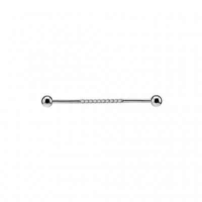 PAVÉ GEM INDUSTRIAL BARBELL S/S