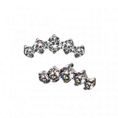 5 SET CZ CLUSTER - TITANIUM