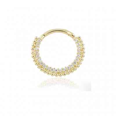 PAVÉ GEMS BEADED CLICKER GOLD