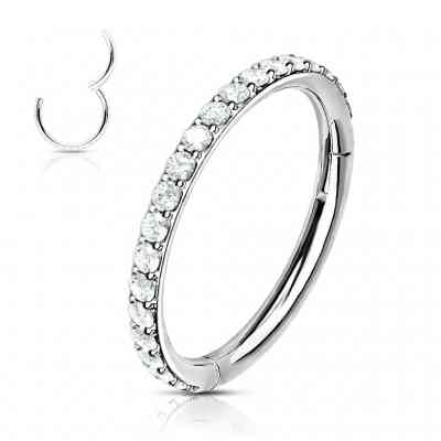 PAVÉ SET CONCH ETERNITY RING - S/S