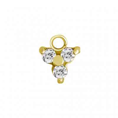 TRINITY CHARM FOR CLICKER RING GOLD PVD