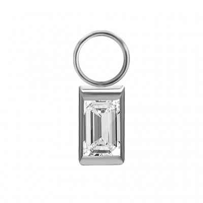 BAGUETTE CHARM FOR CLICKER RING S/S