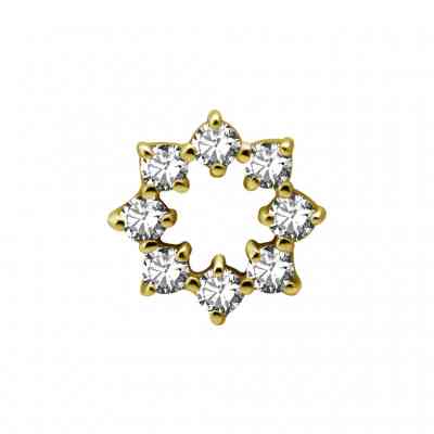 PAVÉ FLOWER GOLD 18KT