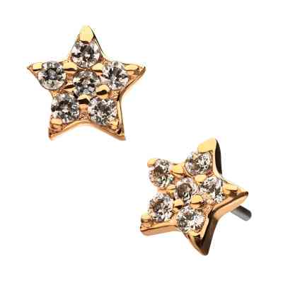 MULTI-CLEAR CZ STAR GOLD