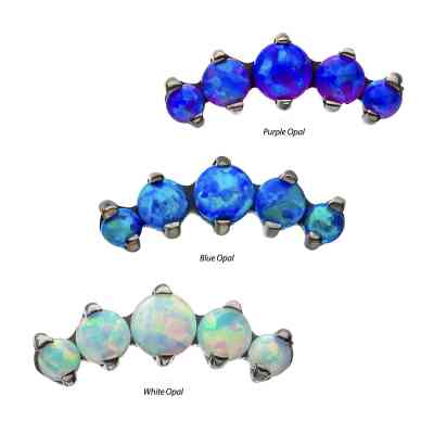 PRONG SET 5 OPAL CLUSTER TITANIUM