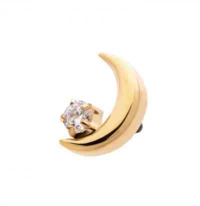 Gold PVD Crescent Moon