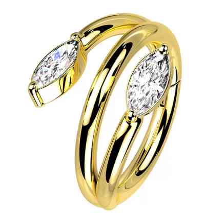 WRAP CZ HINGED RING