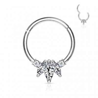 TRIPLE MARQUISE FAN WHITE GOLD