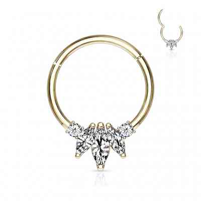 TRIPLE MARQUISE FAN GOLD