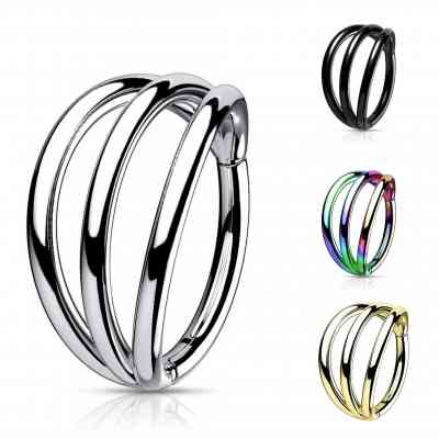 TITANIUM TRIPLE CONCH RING