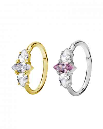 MARQUISE TEAR JEWELLED CONCH RING