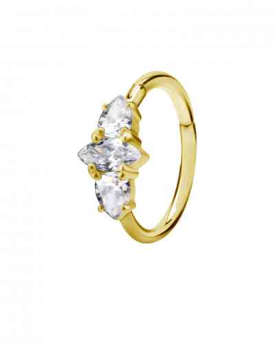 MARQUISE TEAR JEWELLED CONCH RING