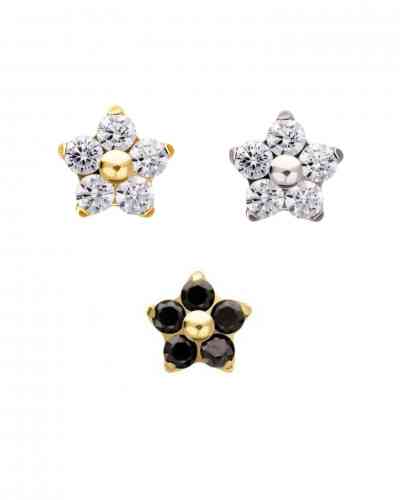 PRONG SET 5 PETAL FLOWER