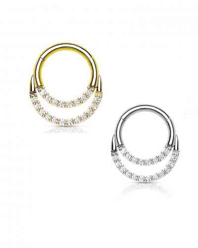 DOUBLE LINED CZ TITANIUM CLICKER