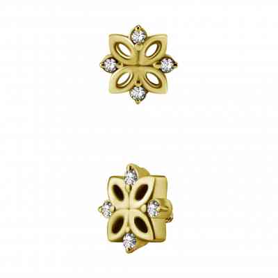 MICRO FLOWER  GOLD PVD