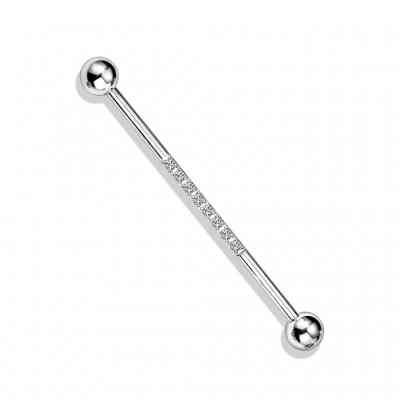 PAVÉ GEM INDUSTRIAL BARBELL