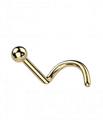 GOLD PVD TITANIUM NOSE STUD