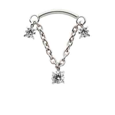 PRONGED TRIO CURVED DANGLE