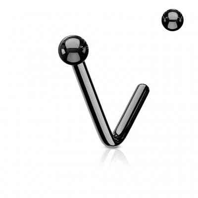 NOSE STUD BLACK TITANIUM